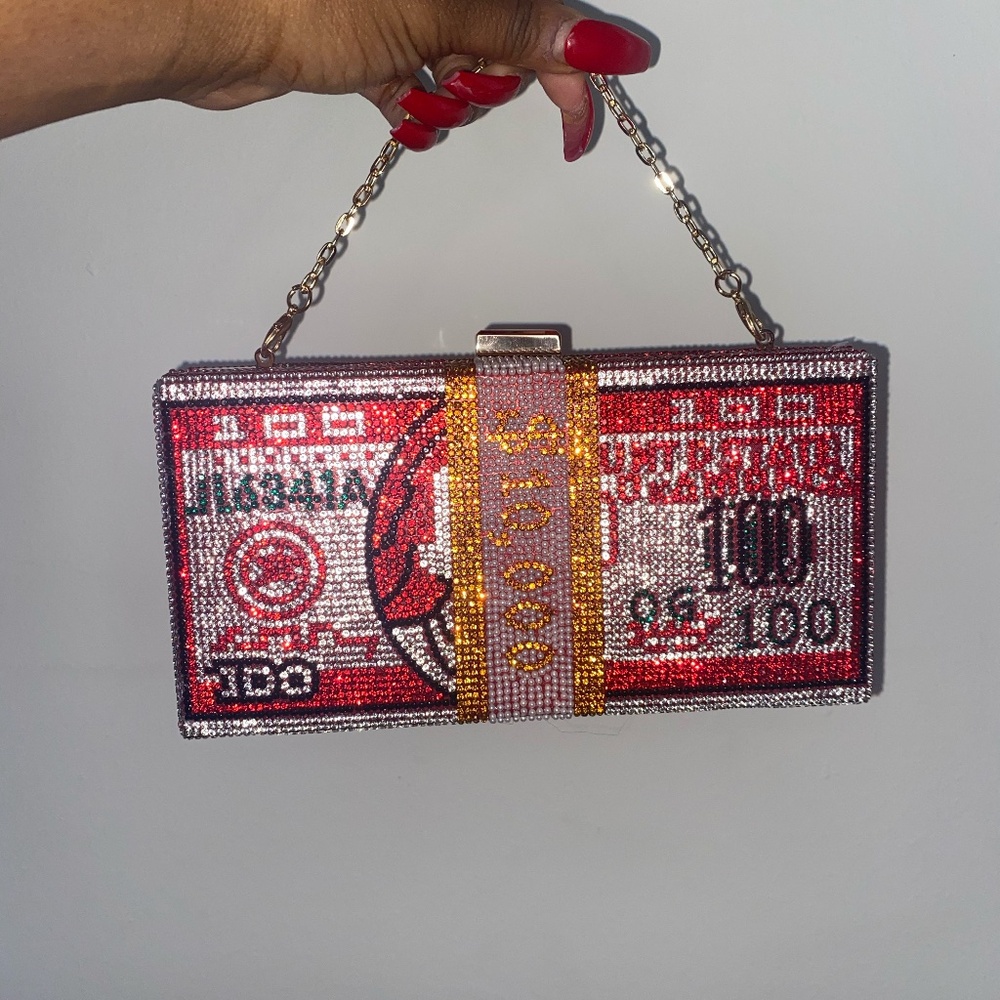Metropolitan Candy Rhinestone Money Clutch